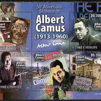 St Thomas & Prince Islands 2010 Albert Camus (author) perf sheetlet containing 5 values unmounted mint