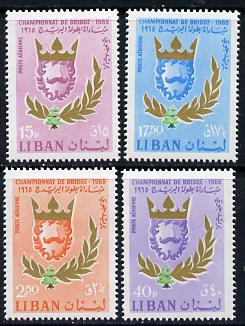 Lebanon 1965 World Bridge Championships set of 4, SG 902-5*