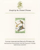 British Virgin Islands 1985 John Audubon Birds 30c Passenger Pigeon imperf proof mounted on Format International proof card, as SG 589