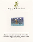 St Vincent 1986 Halley's Comet 75c (Newton's Telesope) imperf proof mounted on Format International proof card, as SG 975