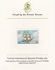 Tuvalu 1986 Ships #3 Brig John Wesley 40c imperf proof mounted on Format International proof card, as SG 378