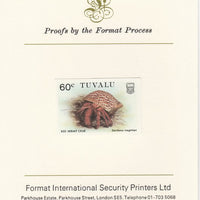 Tuvalu 1986 Crabs 60c (Red Hermit Crab) imperf proof mounted on Format International proof card, as SG 375