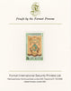 St Kitts 1985 Masonic Lodge 75c (Banner of Mount Olive Lodge) imperf proof mounted on Format International proof card, as SG 178