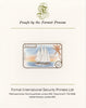 St Kitts 1985 Ships $2 (Schooner Mandalay) imperf proof mounted on Format International proof card, as SG 175