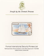 St Kitts 1985 Ships $2 (Schooner Mandalay) imperf proof mounted on Format International proof card, as SG 175