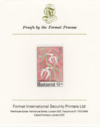 Montserrat 1985 Orchids $1.50 (Eppidendrum ciliare) imperf proof mounted on Format International proof card, as SG 633