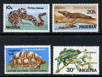 Nigeria 1986 Reptiles set of 4 (Crocodile, Python, Tortoise & Chameleon) unmounted mint SG 509-12*