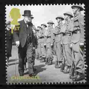 Great Britain 2010 Churchill Inspecting the Troops 1st Class value from Britain Alone set unmounted mint