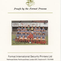 St Vincent 1987 English Football teams $2 Portsmouth imperf mounted on Format International proof card, as SG 1096