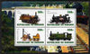Burundi 2010 Steam Locomotives #1 perf sheetlet containing 4 values unmounted mint