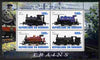 Burundi 2010 Steam Locomotives #2 perf sheetlet containing 4 values unmounted mint