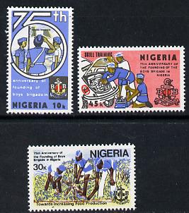 Nigeria 1983 Boys Brigade 75th Anniversary set of 3 unmounted mint, SG 463-65*