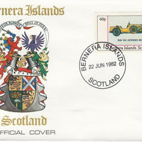 Bernera 1982 Sports Cars - 1928 SSK Mercedes-Benz perf 60p on official cover with first day cancel