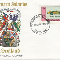 Bernera 1982 Sports Cars - 1954 300SL Mercedes-Benz imperf 15p on official cover with first day cancel