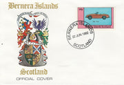 Bernera 1982 Sports Cars - 1963 MGB imperf 60p on official cover with first day cancel
