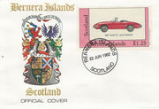 Bernera 1982 Sports Cars - 1967 Duetto Alfa Romeo imperf £1.25 on official cover with first day cancel