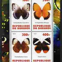 Burundi 2010 Butterflies #1 perf sheetlet containing 4 values unmounted mint