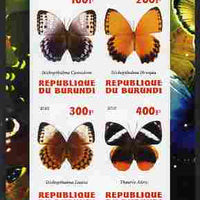 Burundi 2010 Butterflies #1 imperf sheetlet containing 4 values unmounted mint