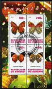 Burundi 2010 Butterflies #2 perf sheetlet containing 4 values fine cto used
