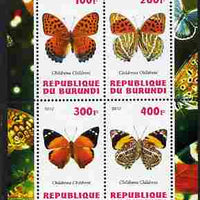 Burundi 2010 Butterflies #2 perf sheetlet containing 4 values unmounted mint