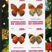 Burundi 2010 Butterflies #2 imperf sheetlet containing 4 values unmounted mint