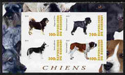 Burundi 2010 Dogs #2 imperf sheetlet containing 4 values unmounted mint