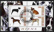 Burundi 2010 Dogs #3 perf sheetlet containing 4 values fine cto used