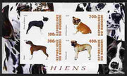 Burundi 2010 Dogs #3 imperf sheetlet containing 4 values unmounted mint