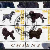 Burundi 2010 Dogs #6 perf sheetlet containing 4 values fine cto used