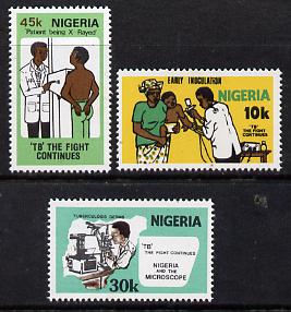 Nigeria 1982 Robert Koch's Discovery of Tubercle Bacillus set of 3 unmounted mint, SG 431-33*