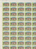 Guyana 1984 Los Angeles Olympic Games opt on $1.20 complete sheet of 50 unmounted mint folded along central perfs, SG 1420
