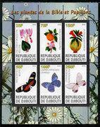 Djibouti 2010 Butterflies & Plants from the Bible #1 perf sheetlet containing 6 values unmounted mint