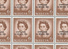 St Lucia 1967 unissued 6c yellow-brown with Statehood overprint in black complete sheet of 100 unmounted mint folded along central perfs (see note after SG 240)