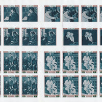 Ajman 1971 Albert Schweitzer imperf set of 6 (Mi 801-806B) each in complete sheets of 8 unmounted mint