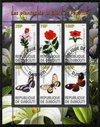 Djibouti 2010 Butterflies & Plants from the Bible #3 perf sheetlet containing 6 values fine cto used