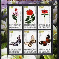 Djibouti 2010 Butterflies & Plants from the Bible #3 perf sheetlet containing 6 values unmounted mint