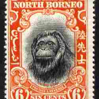 North Borneo 1931 50th Anniversary 6c Orang-Utan mounted mint, SG 296