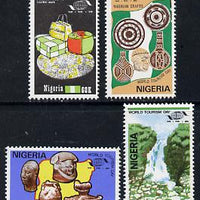 Nigeria 1985 World Tourism Day set of 4 (Waterfall, Pottery, Carving & Leather work) unmounted mint SG 502-505