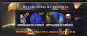 Djibouti 2010 Planets & Sir John Couch Adams perf sheetlet containing 2 values fine cto used