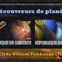 Djibouti 2010 Planets & Clyde William Tombaugh imperf sheetlet containing 2 values unmounted mint