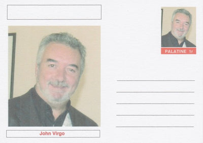 Palatine (Fantasy) Personalities - John Virgo (snooker) postal stationery card unused and fine