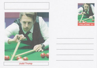 Palatine (Fantasy) Personalities - Judd Trump (snooker) postal stationery card unused and fine