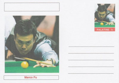 Palatine (Fantasy) Personalities - Marco Fu (snooker) postal stationery card unused and fine