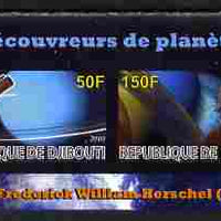 Djibouti 2010 Planets & Sir Frederich Herschel imperf sheetlet containing 2 values unmounted mint