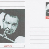 Palatine (Fantasy) Personalities - Joe Davis (snooker) postal stationery card unused and fine