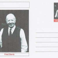 Palatine (Fantasy) Personalities - Fred Davis (snooker) postal stationery card unused and fine