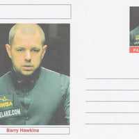 Palatine (Fantasy) Personalities - Barry Hawkins (snooker) postal stationery card unused and fine
