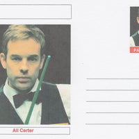 Palatine (Fantasy) Personalities - Ali Carter (snooker) postal stationery card unused and fine