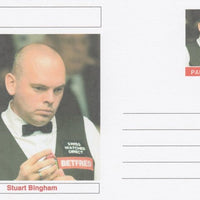 Palatine (Fantasy) Personalities - Stuart Bingham (snooker) postal stationery card unused and fine