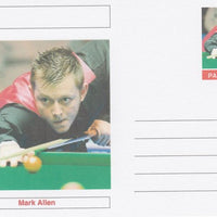 Palatine (Fantasy) Personalities - Mark Allen (snooker) postal stationery card unused and fine